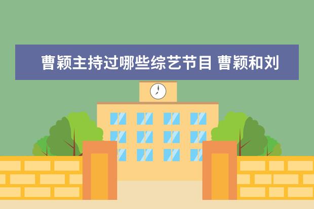 曹颖主持过哪些综艺节目 曹颖和刘仪伟在云南大理主持过的一个综艺节目是什么...