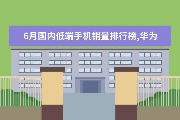 6月国内低端手机销量排行榜,华为超越OPPO夺冠