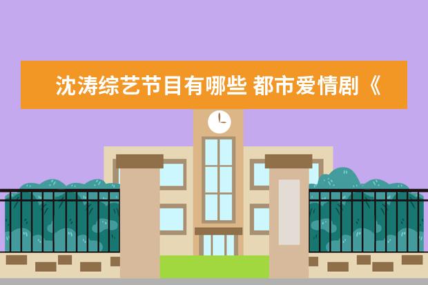 沈涛综艺节目有哪些 都市爱情剧《因为遇见你》爆红,它有哪些值得一看的...