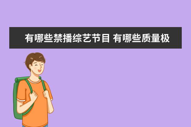 有哪些禁播综艺节目 有哪些质量极高的综艺节目推荐?(不分国籍)