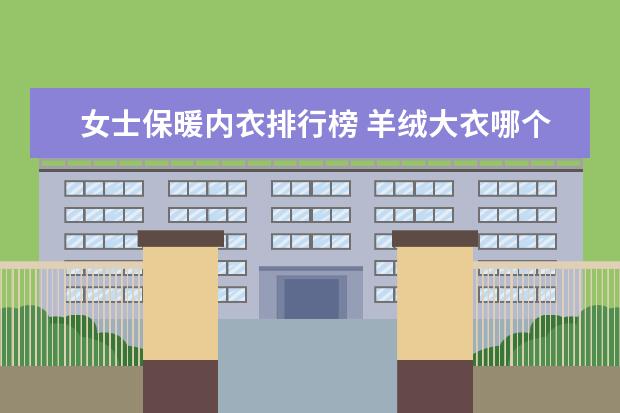 女士保暖内衣排行榜 羊绒大衣哪个牌子比较好