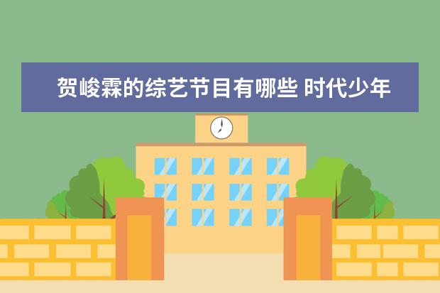 贺峻霖的综艺节目有哪些 时代少年团的团综有哪些?