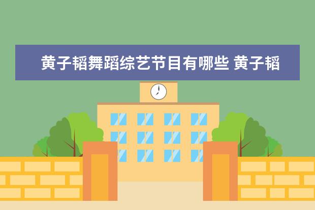 黄子韬舞蹈综艺节目有哪些 黄子韬王彦霖的综艺叫什么名字?