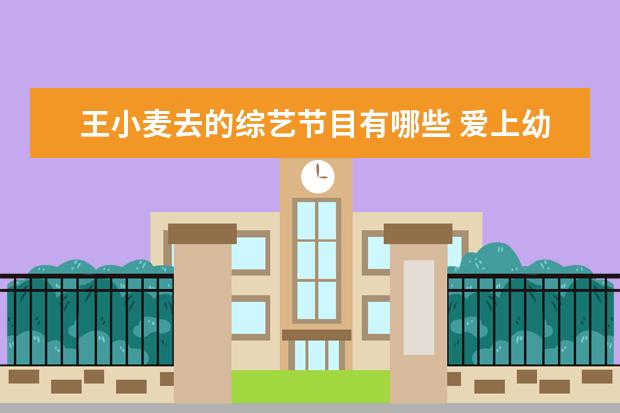 王小麦去的综艺节目有哪些 爱上幼儿园王小麦第几季