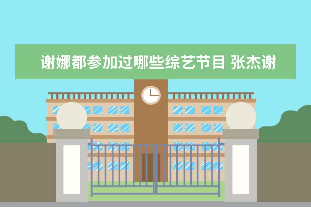 谢娜都参加过哪些综艺节目 张杰谢娜参加过的综艺节目(全部)