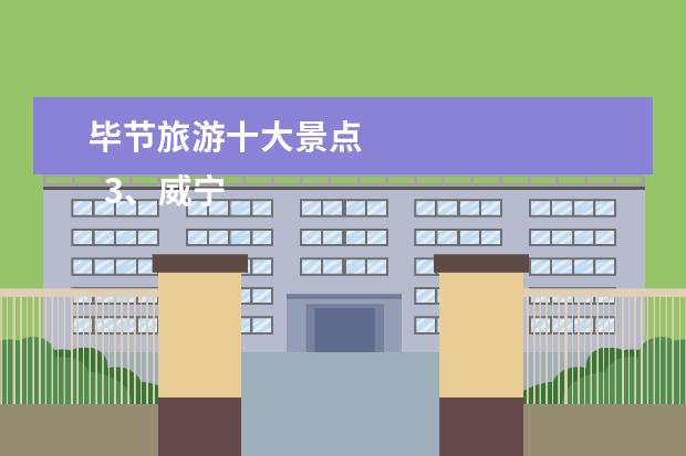 毕节旅游十大景点 
  3、威宁草海
