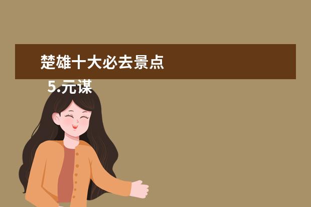 楚雄十大必去景点 
  5.元谋土林