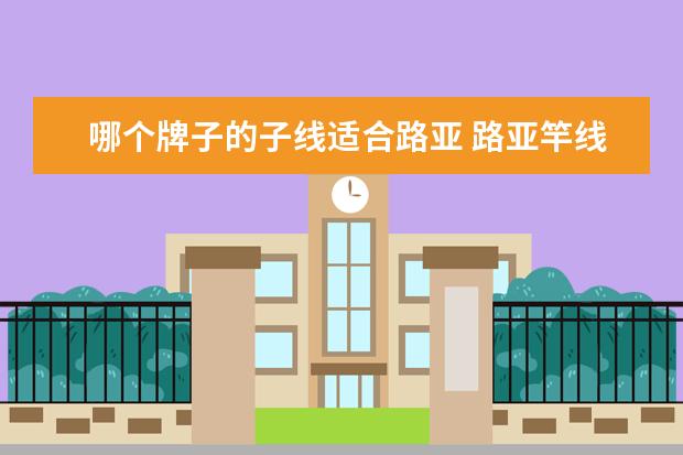 哪个牌子的子线适合路亚 路亚竿线组搭配,主线和子线各用什么线