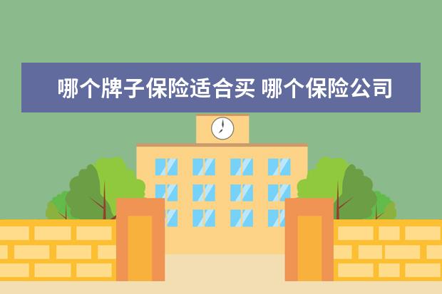 哪个牌子保险适合买 哪个保险公司的保险好?