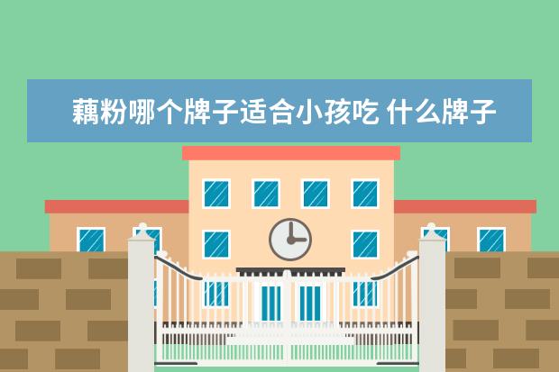 藕粉哪个牌子适合小孩吃 什么牌子的藕粉最好吃.???