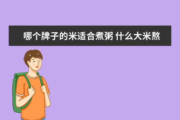 哪个牌子的米适合煮粥 什么大米熬粥好