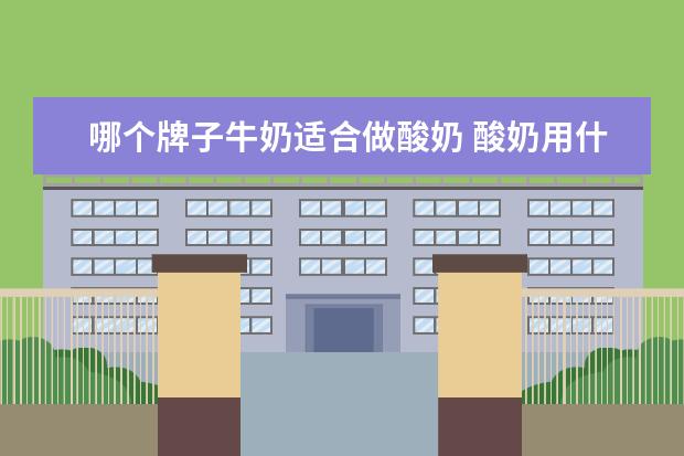 哪个牌子牛奶适合做酸奶 酸奶用什么牛奶做最好