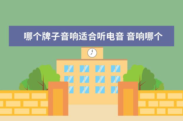哪个牌子音响适合听电音 音响哪个牌子的音质最好?