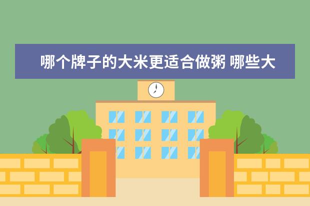 哪个牌子的大米更适合做粥 哪些大米品牌适合做粥或者做粥非常好喝呢?