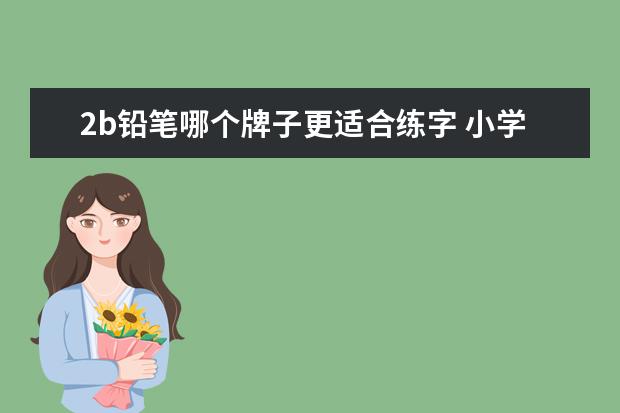 2b铅笔哪个牌子更适合练字 小学生写字用2b还是hb?