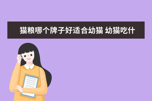 猫粮哪个牌子好适合幼猫 幼猫吃什么猫粮好
