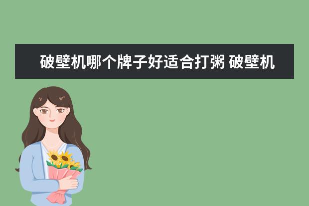 破壁机哪个牌子好适合打粥 破壁机什么牌子好?