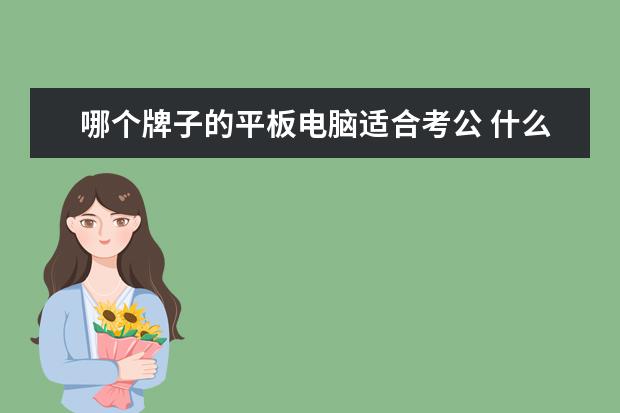 哪个牌子的平板电脑适合考公 什么牌子的平板好?求推荐。