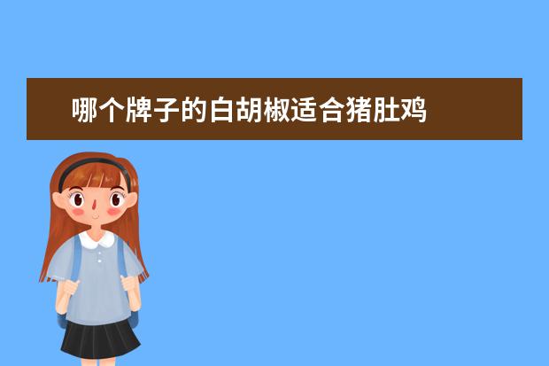 哪个牌子的白胡椒适合猪肚鸡 
  猪肚鸡用白胡椒还是黑胡椒