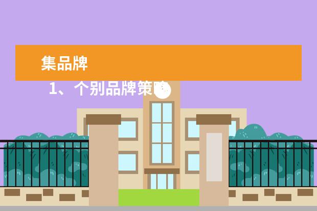集品牌 
  1、个别品牌策略