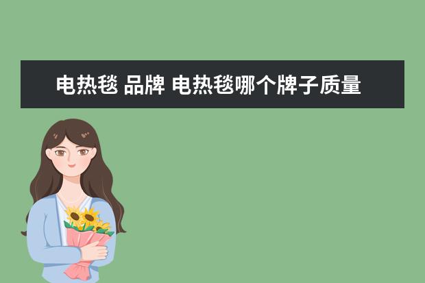 电热毯 品牌 电热毯哪个牌子质量最好?最安全?