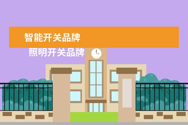 智能开关品牌 
  照明开关品牌前十名1