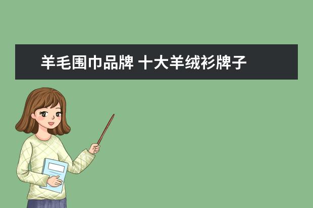 羊毛围巾品牌 十大羊绒衫牌子