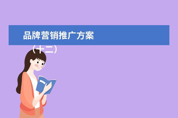 品牌营销推广方案 
  （十二）效果评估。