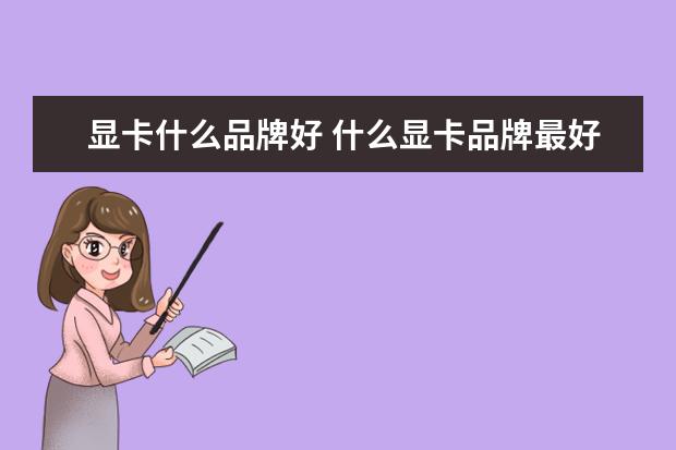 显卡什么品牌好 什么显卡品牌最好?求推荐。
