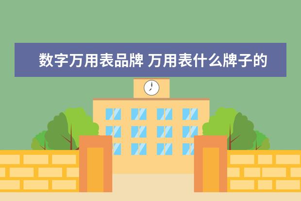 数字万用表品牌 万用表什么牌子的好
