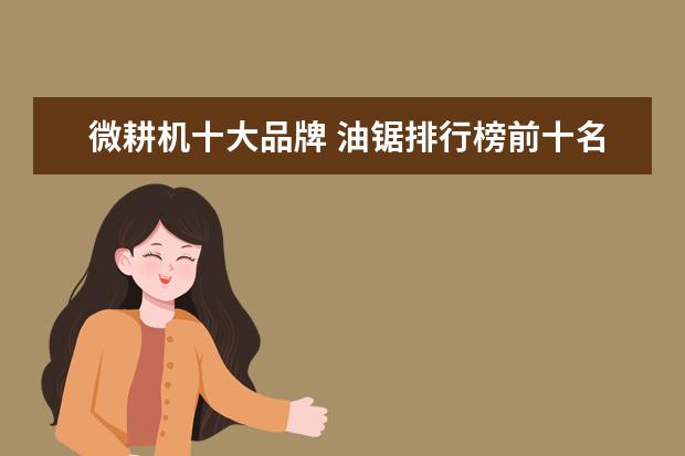微耕机十大品牌 油锯排行榜前十名