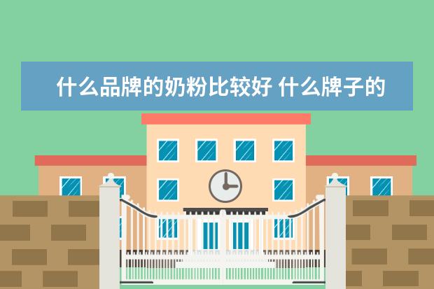 什么品牌的奶粉比较好 什么牌子的奶粉最好?