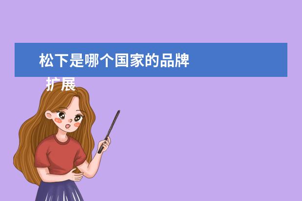 松下是哪个国家的品牌 
  扩展资料：
