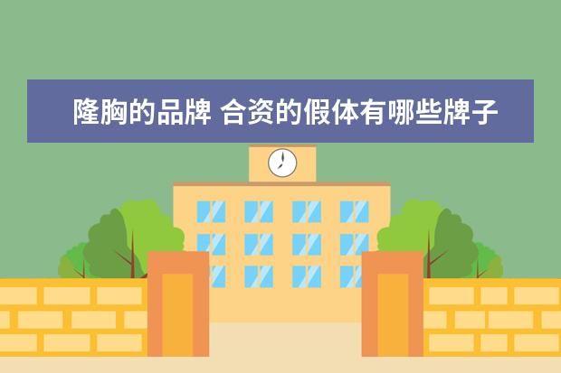 隆胸的品牌 合资的假体有哪些牌子