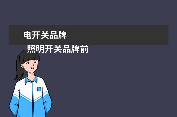 电开关品牌 
  照明开关品牌前十名1