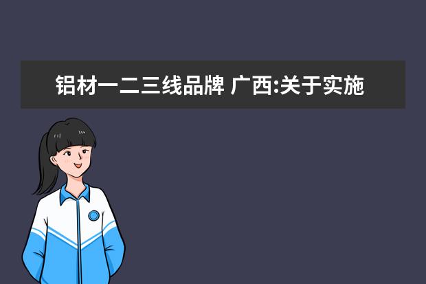 铝材一二三线品牌 广西:关于实施强首府战略的若干意见