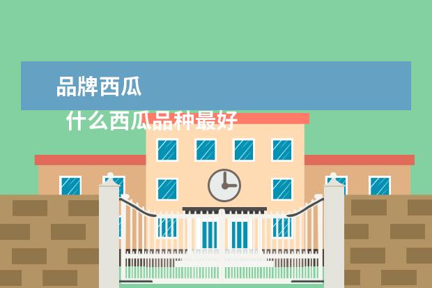 品牌西瓜 
  什么西瓜品种最好2