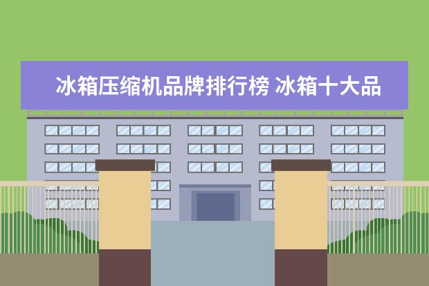 冰箱压缩机品牌排行榜 冰箱十大品牌排行榜