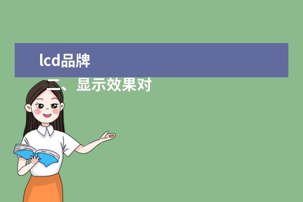 lcd品牌 
  二、显示效果对比