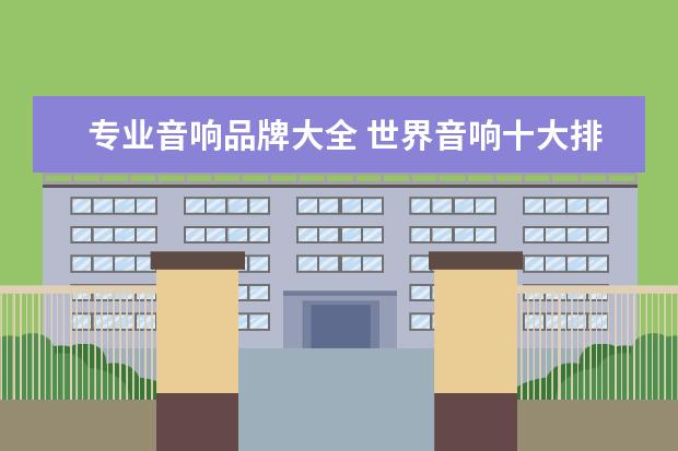 专业音响品牌大全 世界音响十大排名