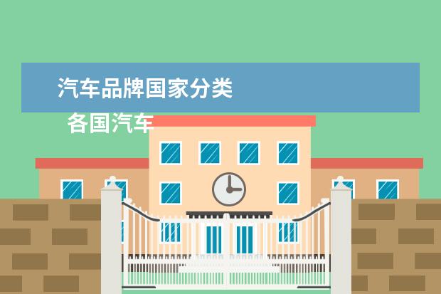 汽车品牌国家分类 
  各国汽车品牌大全标志图1