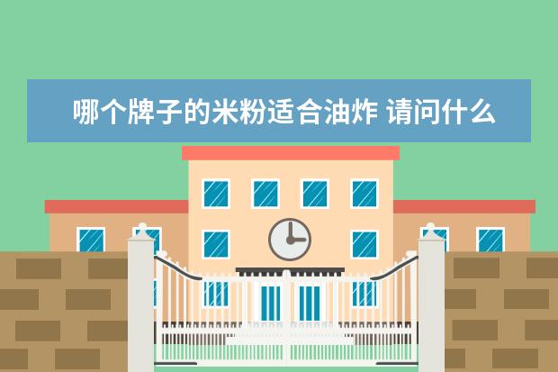哪个牌子的米粉适合油炸 请问什么是米粉?怎么选?哪个牌子的好啊 ?