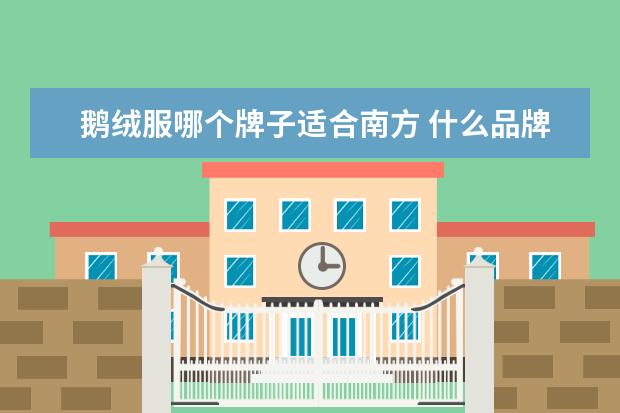 鹅绒服哪个牌子适合南方 什么品牌的羽绒服比较好?