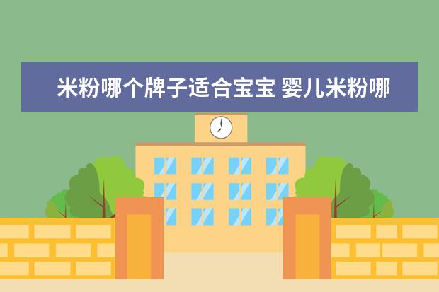 米粉哪个牌子适合宝宝 婴儿米粉哪个牌子好?