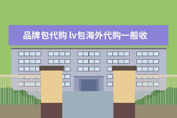 品牌包代购 lv包海外代购一般收取多少代购费