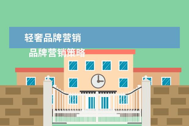 轻奢品牌营销 
  品牌营销策略案例及分析二：