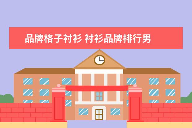品牌格子衬衫 衬衫品牌排行男