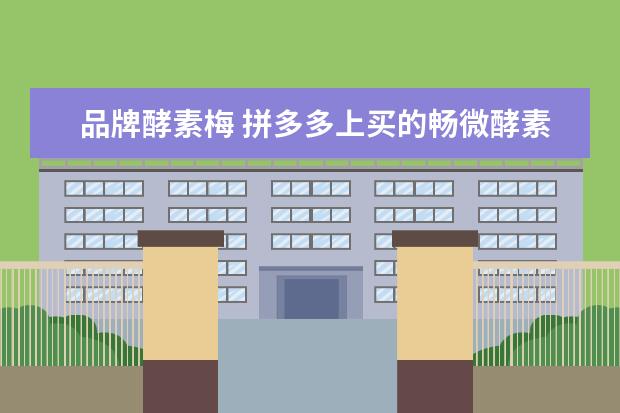 品牌酵素梅 拼多多上买的畅微酵素梅是正品吗