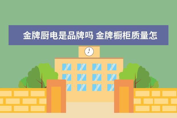 金牌厨电是品牌吗 金牌橱柜质量怎么样