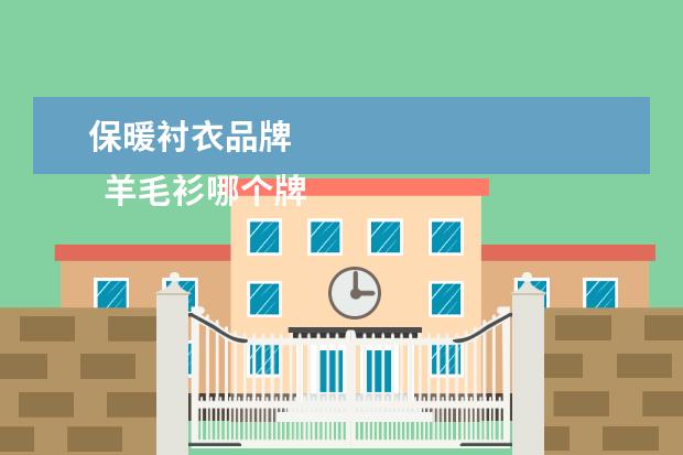 保暖衬衣品牌 
  羊毛衫哪个牌子质量好有那些 篇2